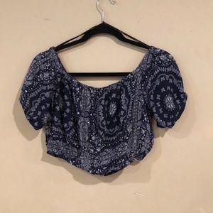 Forever 21 Navy Top with Paisley Pattern!